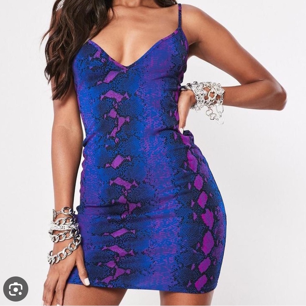 Missguided Snakeskin Mini Dress